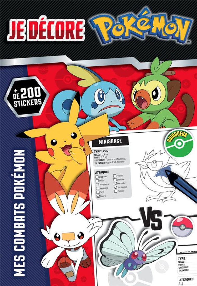 POKEMON : JE DECORE  -  MES COMBATS POKEMON -   - HACHETTE