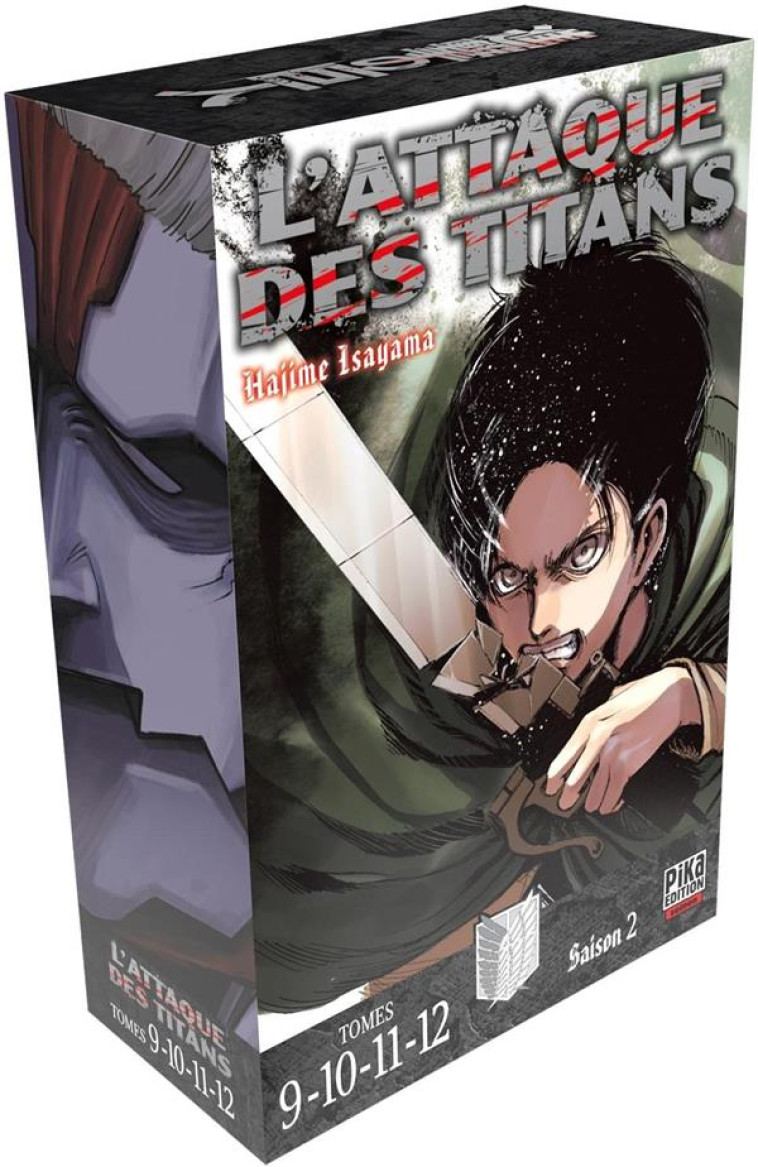 L'ATTAQUE DES TITANS : COFFRET INTEGRALE VOL.3 : T.9 A T.12 - ISAYAMA, HAJIME - PIKA