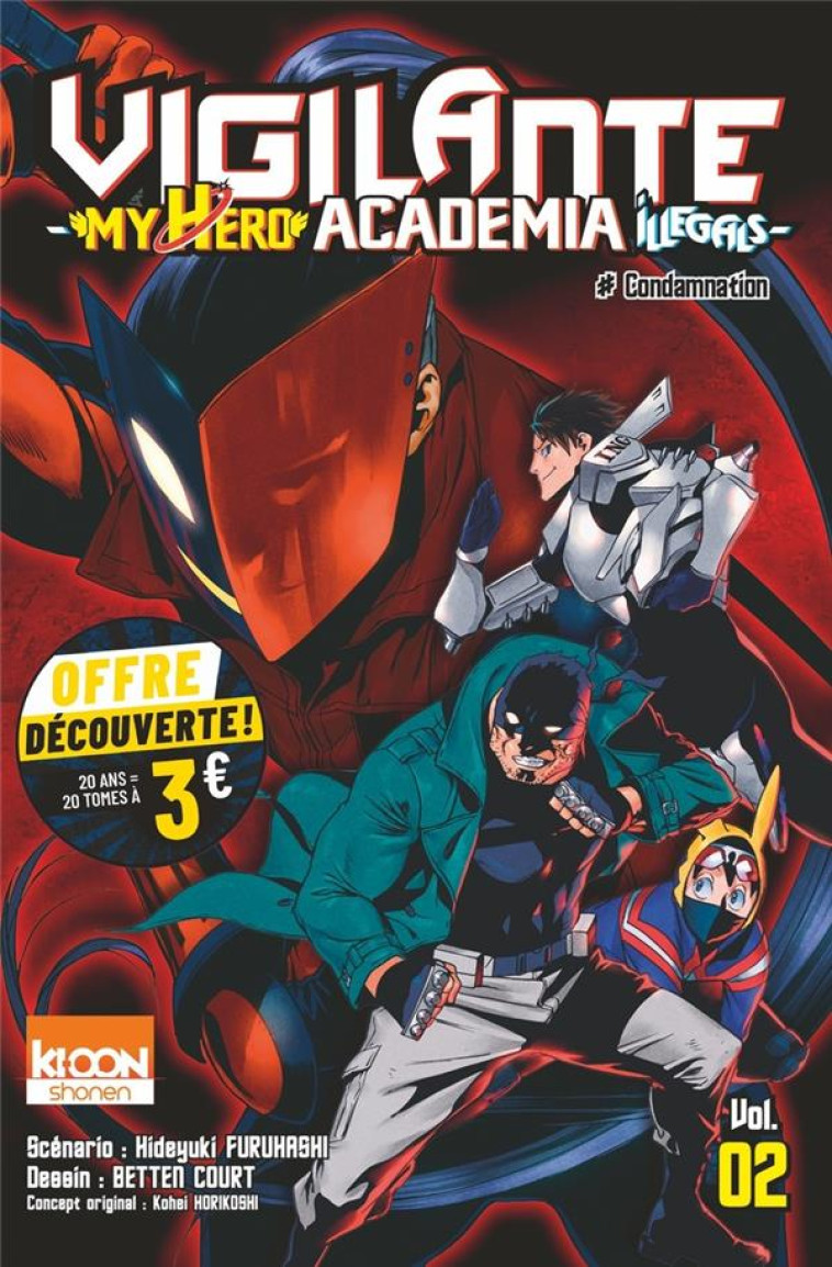 VIGILANTE - MY HERO ACADEMIA ILLEGALS T02 A 3 EUROS - FURUHASHI/HORIKOSHI - KI-OON