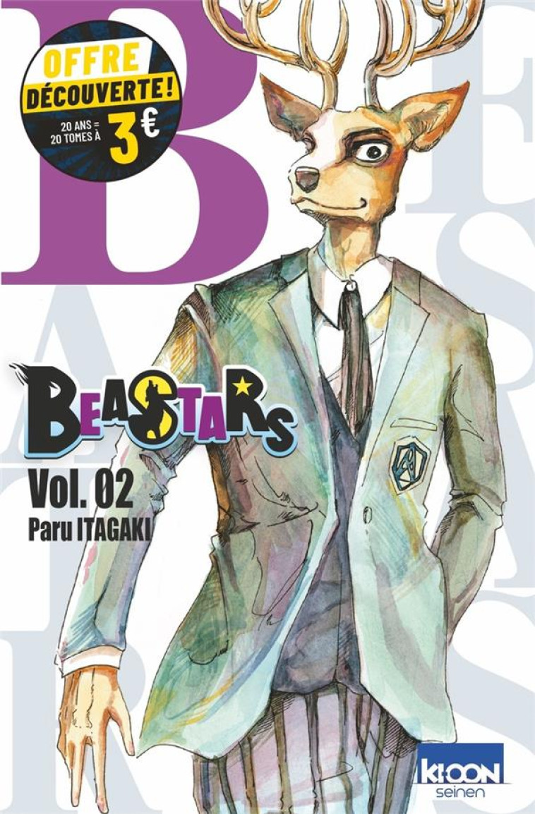 BEASTARS T02 A 3 EUROS - ITAGAKI PARU - KI-OON