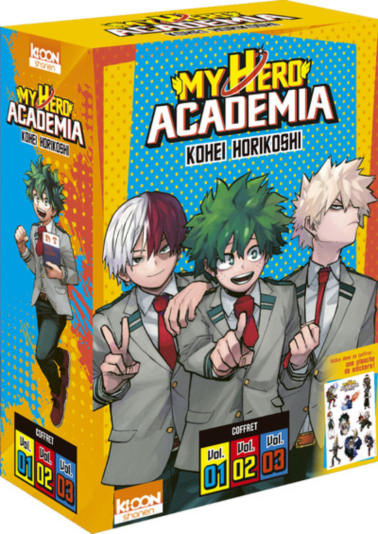 Coffret My Hero Academia vol. 1 à 3 - Horikoshi Kohei, Le Quéré David - KI-OON