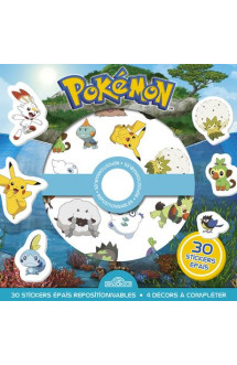 Pokemon : pochette de stickers epais repositionnables : defis et cherche-et-trouve a creer !