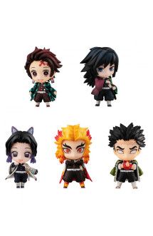 Mini figurine - demon slayer - kimetsu no yaiba & tanjiro & the hashira mascot - pack de 5