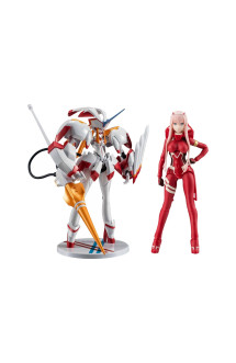 Darling in the franxx figurines s.h. figuarts x the robot spirits zero two & strelizia 5th anniversary set 16 cm