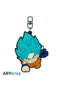 Porte-clés - dragon ball super - goku saiyan blue