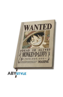 One piece - cahier a5 wanted luffy